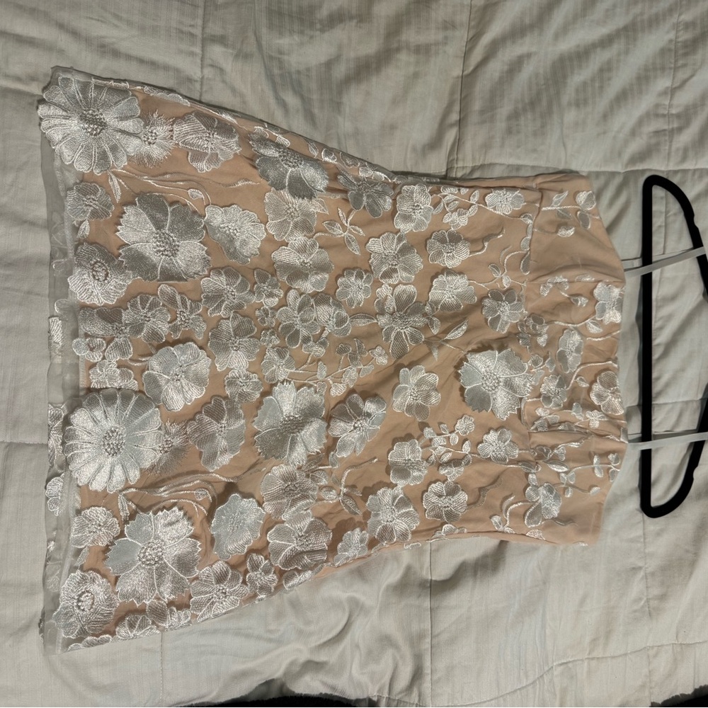 Floral Lace Dress with Spaghetti Straps